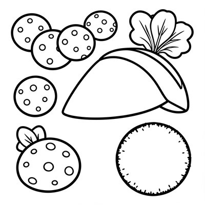 Kolorowanka: Falafelki i pita