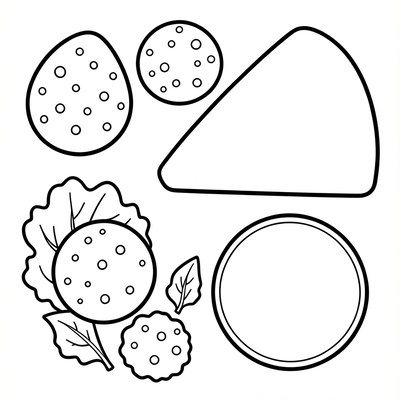 Kolorowanka: Falafelki i pita