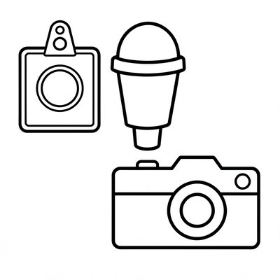 Kolorowanka — rekwizyty reportera