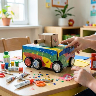 Zdjęcie inspiracyjne: gotowy model czołgu z kartonu
