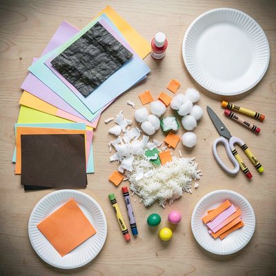 Materiały i narzędzia — flatlay
