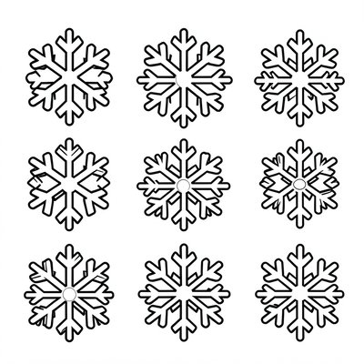 Szablony papierowych płatków śniegu