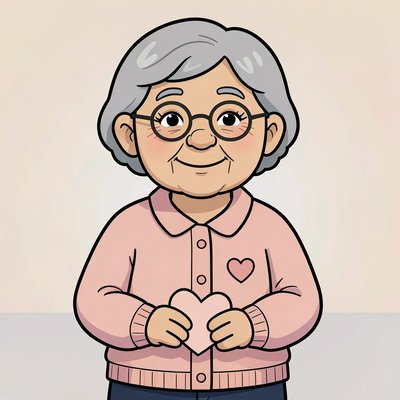 Babcia (karta A4)