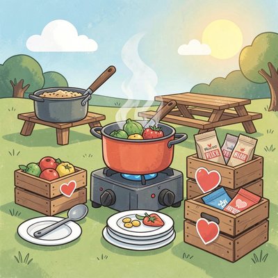 Ilustracja: Kuchnia polowa (obrazek wprowadzający)