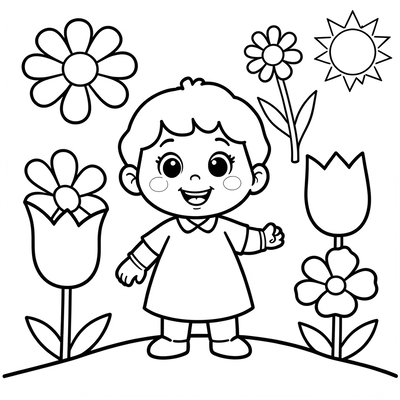 Kolorowanka: Bloom i kwiaty