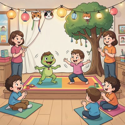 Ilustracja: mini-scenki na małej scenie (prezentacje grupowe)