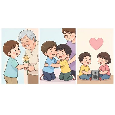 Ilustracja instrukcyjna: jak okazać troskę