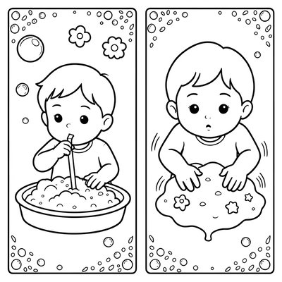 Kolorowanka — bąbelki i oobleck