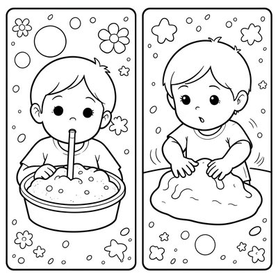 Kolorowanka — bąbelki i oobleck