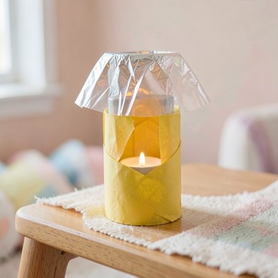 Przykładowa lampka z recyklingu — realistyczna prezentacja