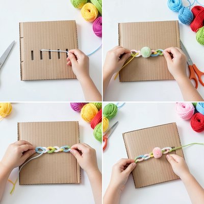 Krok po kroku: Mini-plecionka z kartonu