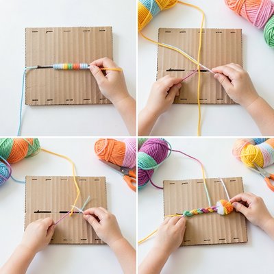 Krok po kroku: Mini-plecionka z kartonu