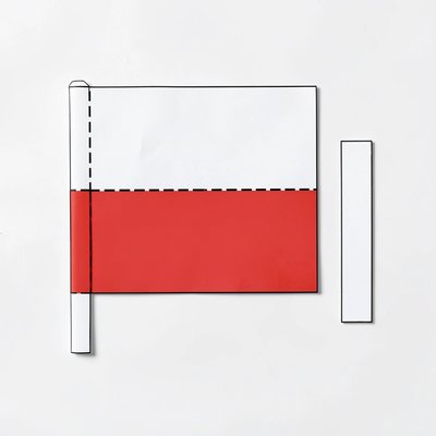 Szablon małej flagi do wycięcia