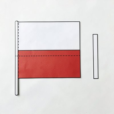 Szablon małej flagi do wycięcia