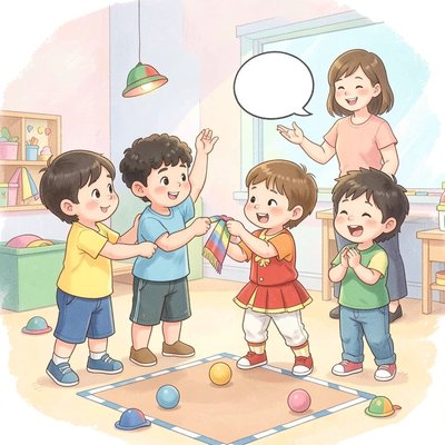 Ilustracja pary - Ćwiczenia w parach i prosty dialog