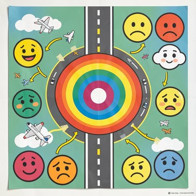 Mapa lądowiska do zabawy 'Lądowanie emocji'