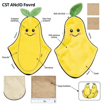 Wzór pluszowego banana