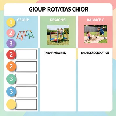 Schemat rotacji grup