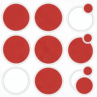 Szablon naklejek — arkusz kółek do wydruku