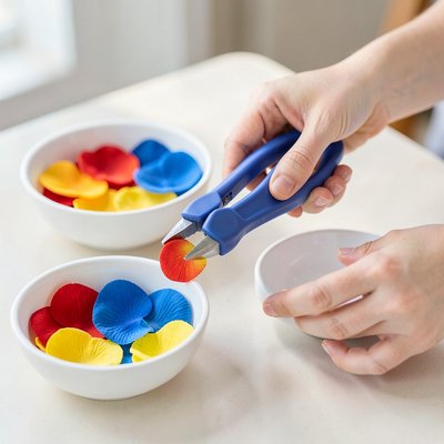Ćwiczenia manipulanckie — przenoszenie płatków