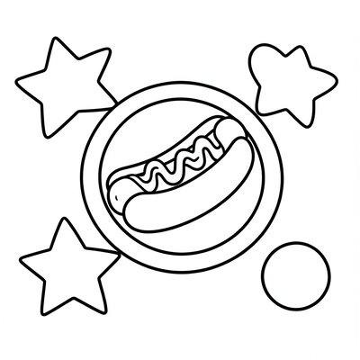 Kolorowanka — prosty hot dog