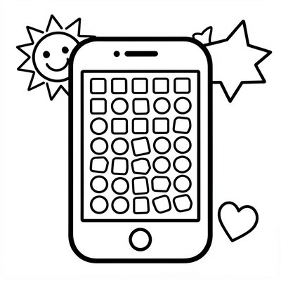 Kolorowanka — telefon z mozaiką