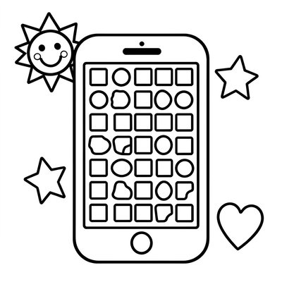 Kolorowanka — telefon z mozaiką