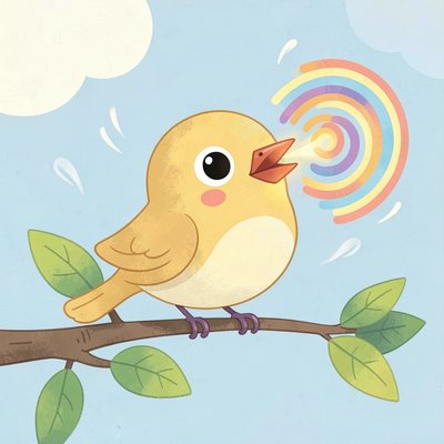 Ilustracja dźwięku — ptak