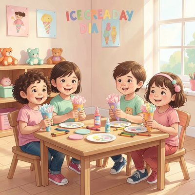 Ilustracja dekoracyjna — scena z zajęć