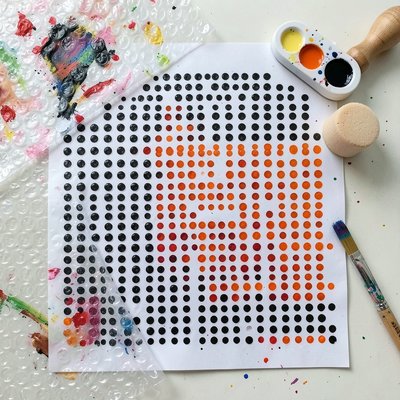 Wzór z bąbelkowej folii (bubble wrap) - próbka tekstury