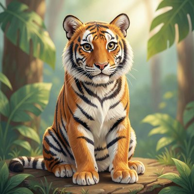 Duża ilustracja tygrysa