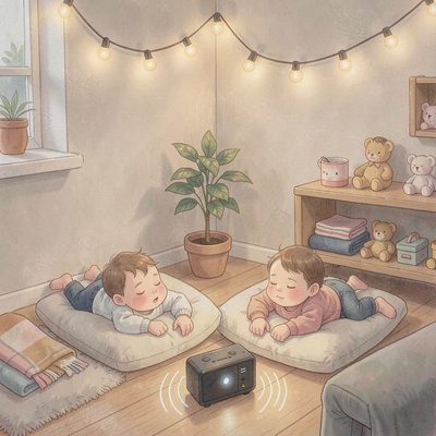 Kącik wyciszenia — ilustracja relaksacyjna
