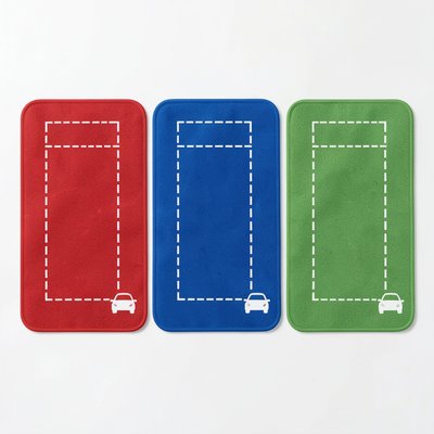 Kolorowe parkingi — maty