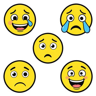 Kartoniki z emoji — zestaw drukowalny