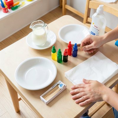 Ustawienie materiałów do eksperymentu