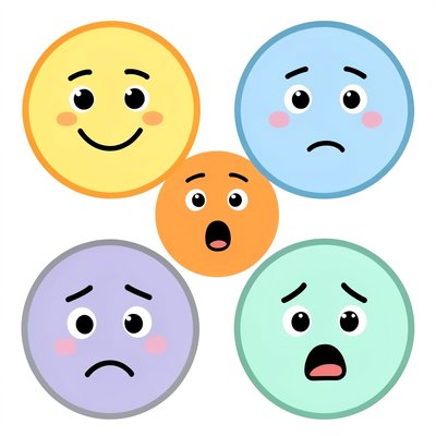 Zestaw ikon emocji dla dzieci