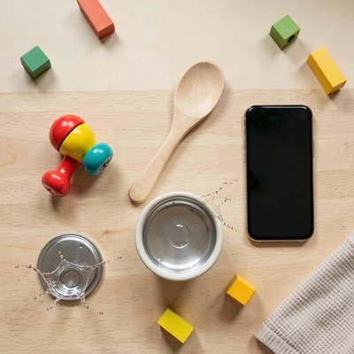 Zestaw prostych instrumentów — zdjęcie typu flat lay