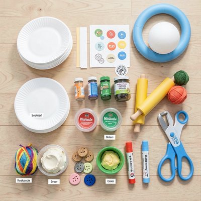 Materiały potrzebne — flatlay przygotowawcze