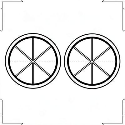 Szablon plasterka pizzy — do wydruku
