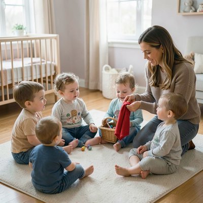 Krąg uspokojenia — dzieci siadają w kręgu