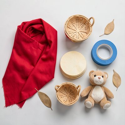 Zestaw rekwizytów — flat lay do wydruku