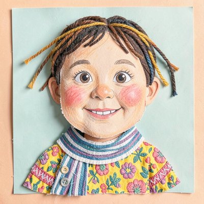 Przykładowy portret-kolaż