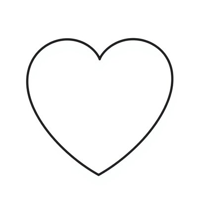 Szablon serduszka do druku (cut-out)