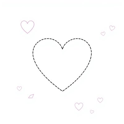 Szablon serduszka do druku (cut-out)