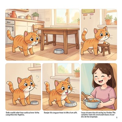 Ilustracje do krótkiej książeczki – 3 sceny