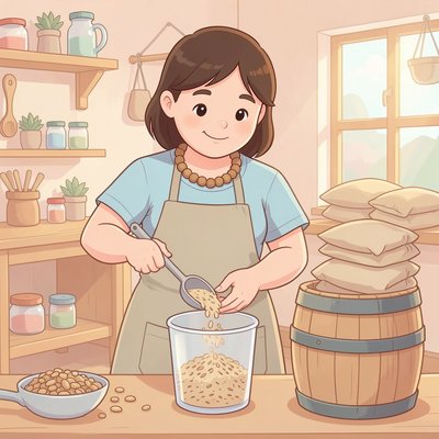 Rzemieślnik przy pracy — ilustracja edukacyjna