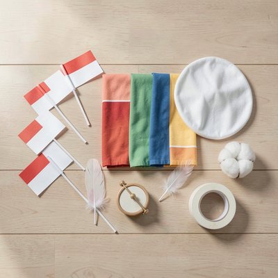 Flat-lay rekwizytów do zajęć