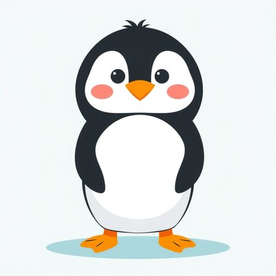 Duży obrazek pingwina