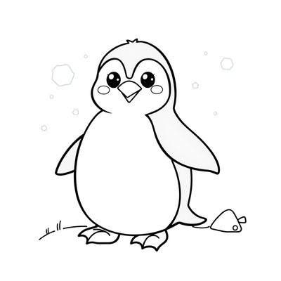 Kolorowanka pingwina
