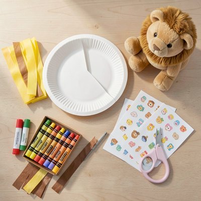 Zdjęcie materiałów do pracy plastycznej (flatlay)